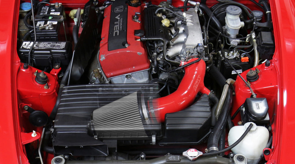 HPS 827-620WB Black Silicone Air Intake Kit Cool Short Ram SRI High Flow Filter