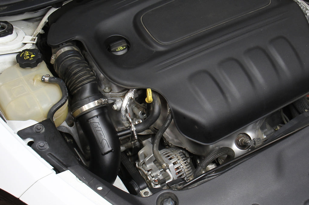 HPS 837-571WB Black Cold Air Intake Kit Cool Long Ram CAI High Flow Filter