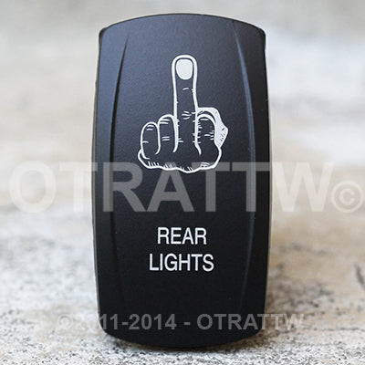 sPOD 860565 Switch Rocker Rear Lights using middle finger graphic