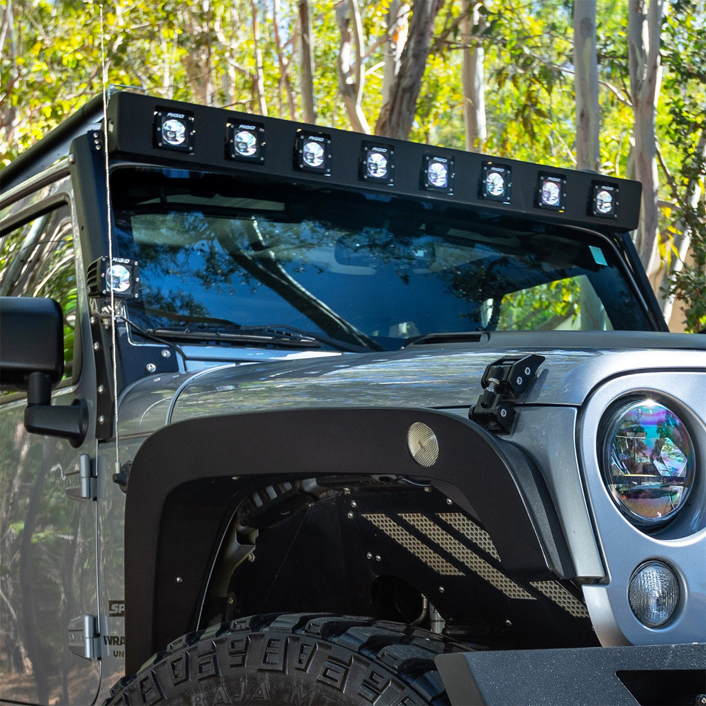 Go Rhino 738300T WLF Windshield Light Frame Fits 07-18 Wrangler (JK)