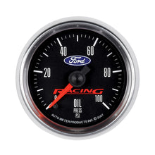 Load image into Gallery viewer, AutoMeter 880085 Ford Racing Electric Oil Pressure Gauge