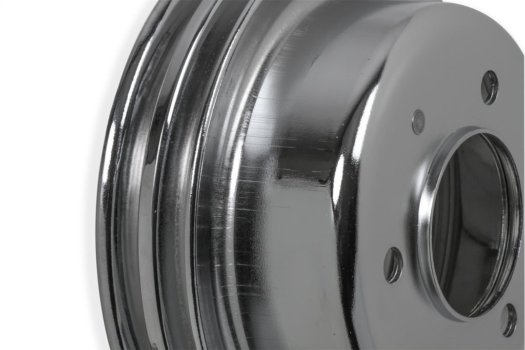 Mr Gasket 8830MRG Chrome Plated Steel Crankshaft Pulley