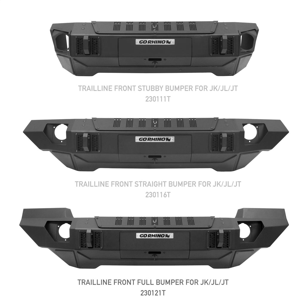 Go Rhino 230121T Trailline Front Full Width Bumper