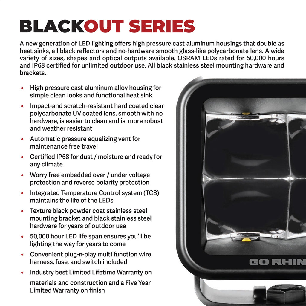Go Rhino 754004011CSS Blackout Series - LED Light Bar