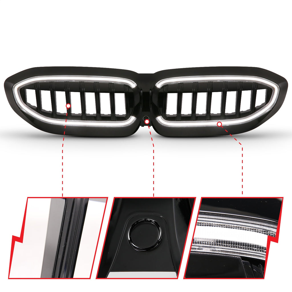 Anzo USA 901027 Grille w/ LED Fits 19-22 330i