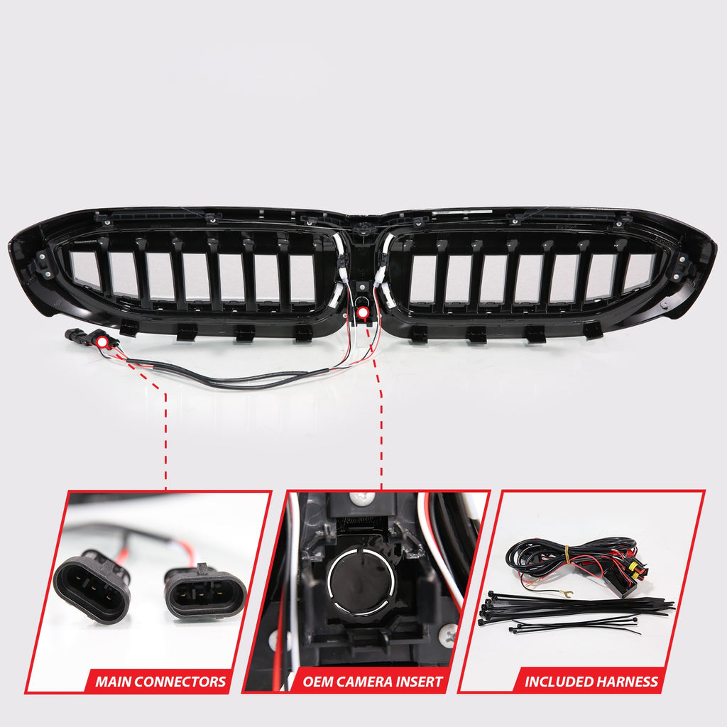 Anzo USA 901027 Grille w/ LED Fits 19-22 330i