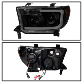 Spyder Auto 9030413 XTune LED Light Bar Projector Headlights Fits Sequoia Tundra