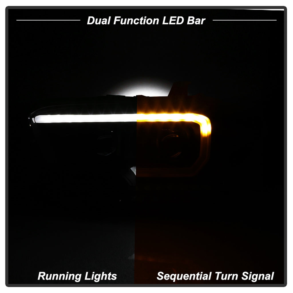 Spyder Auto 9043000 DRL Light Bar Projector Headlights Fits 16-18 Tacoma