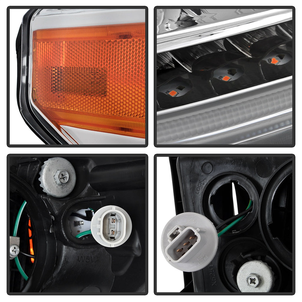 Spyder Auto 9043048 DRL LED Light Bar Projector Headlights Fits 14-18 Tundra