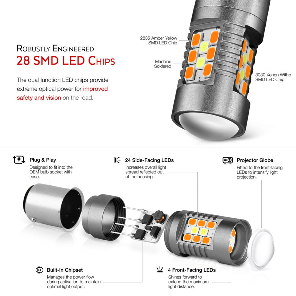 Spyder Auto 9044656 XTune LED Chip Machine-Soldered Bulb