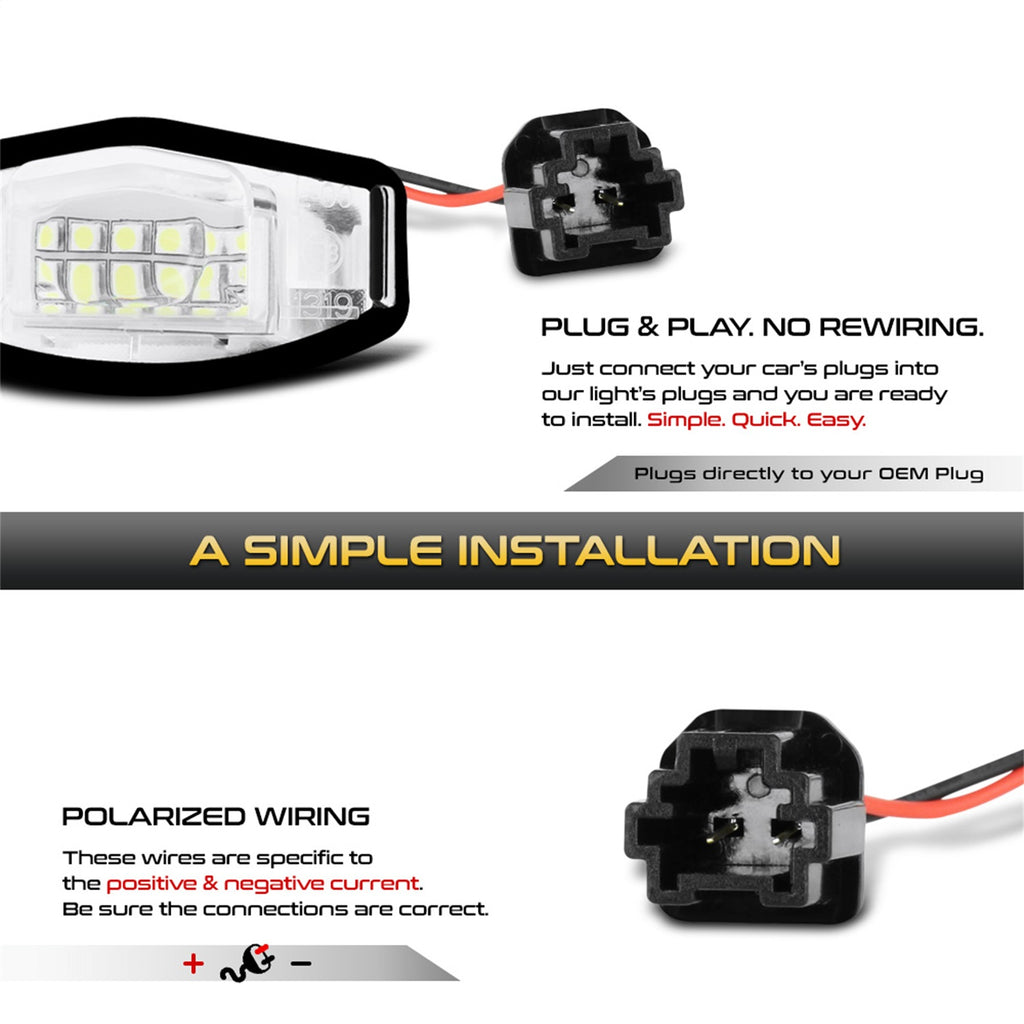 Spyder Auto 9044991 XTune License Plate Bulb Assembly Replacement