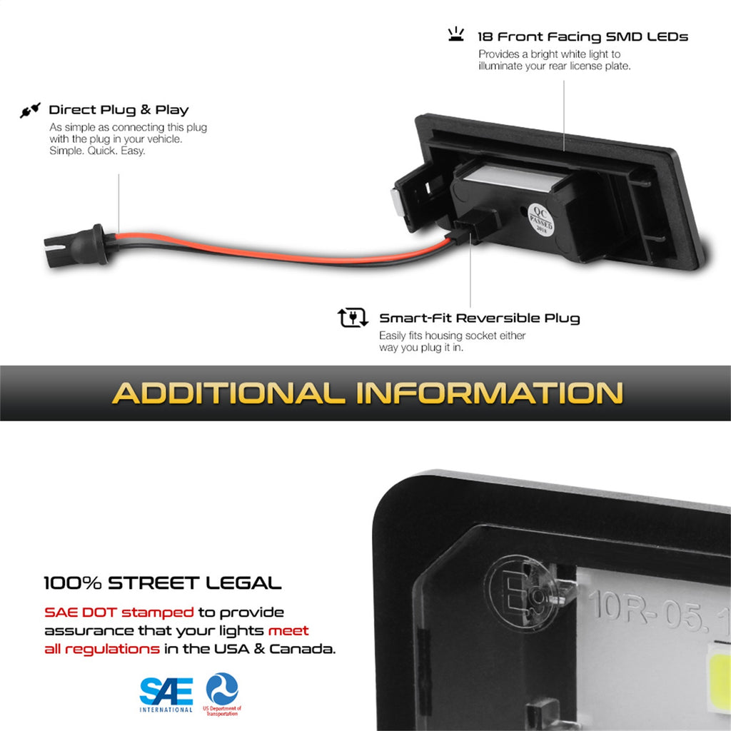 Spyder Auto 9045080 XTune License Plate Bulb Assembly Replacement