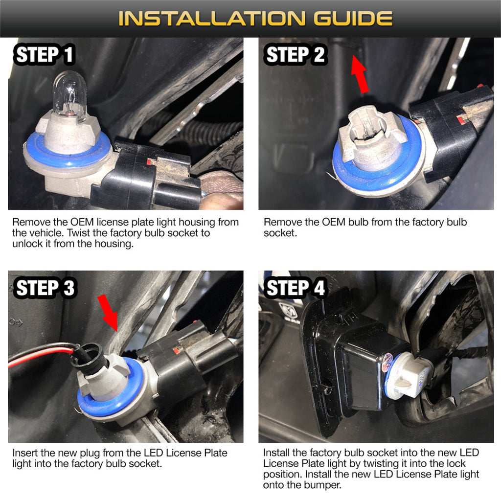 Spyder Auto 9045134 XTune License Plate Bulb Assembly Replacement