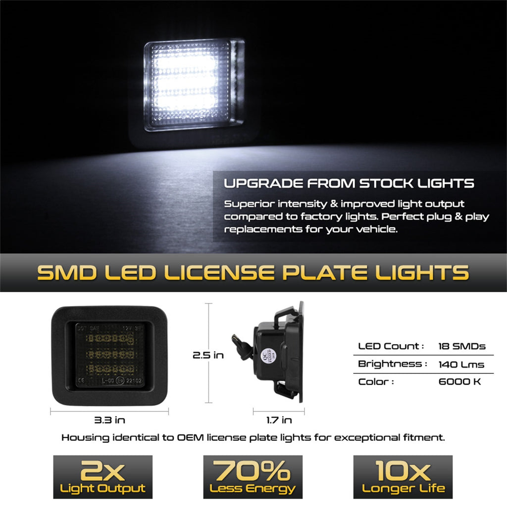 Spyder Auto 9045165 XTune License Plate Bulb Assembly Replacement Fits F-150