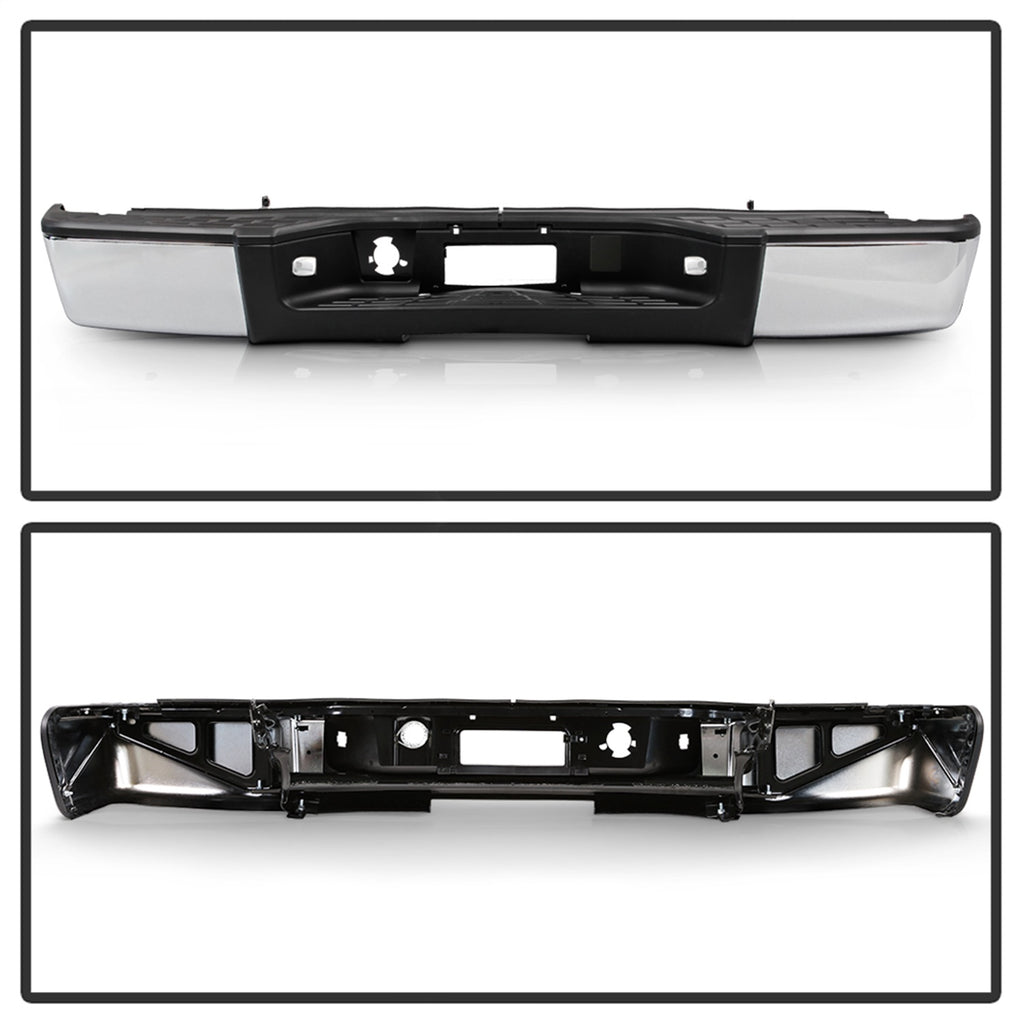 Spyder Auto 9046926 Steel Rear Bumper Fits 07-13 Sierra 1500 Silverado 1500