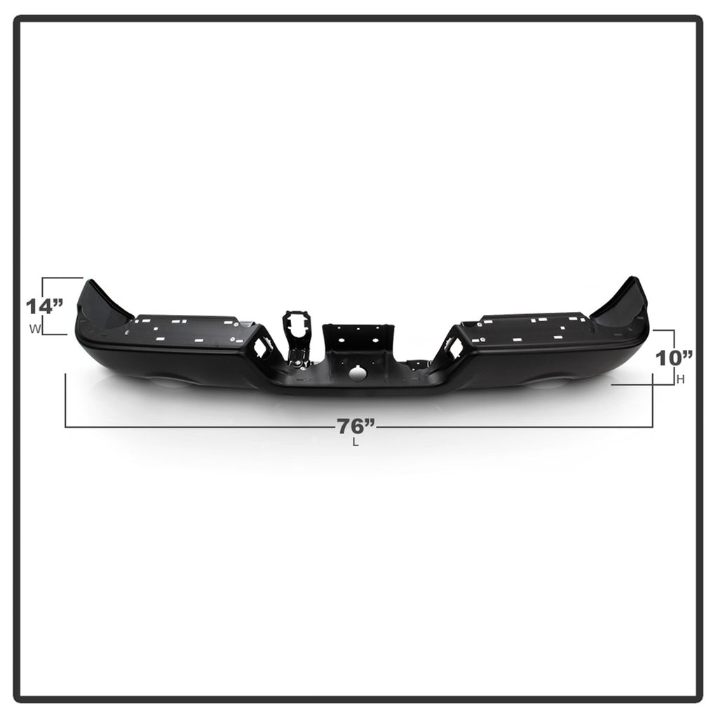 Spyder Auto 9046933 Steel Rear Bumper Fits 09-18 1500 Ram 1500
