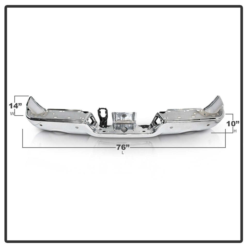 Spyder Auto 9046940 Steel Rear Bumper Fits 09-18 1500 Ram 1500