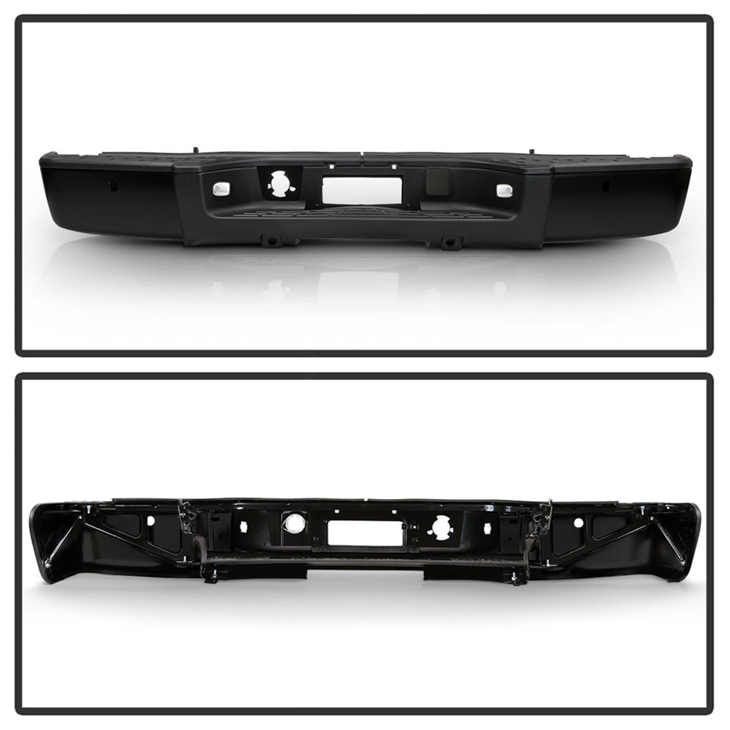 Spyder Auto 9047091 Steel Rear Bumper Fits 07-13 Sierra 1500 Silverado 1500