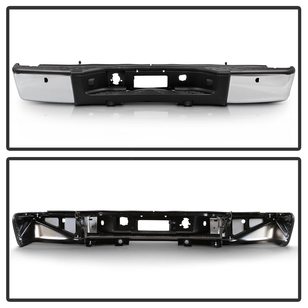 Spyder Auto 9047343 Steel Rear Bumper Fits 07-13 Sierra 1500 Silverado 1500