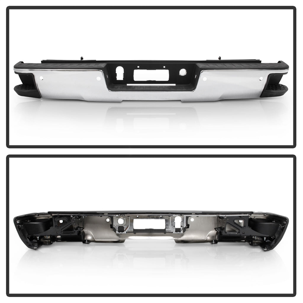 Spyder Auto 9048890 Rear Steel Bumper Fits 14-18 Sierra 1500 Silverado 1500