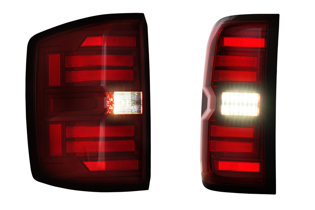 Morimoto LF728 XB LED Tail Lights Red For 2014-2019 Chevrolet Silverado