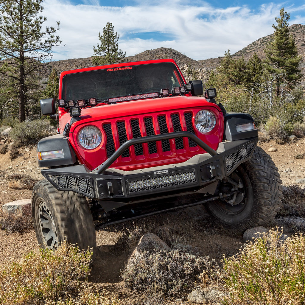 Go Rhino 331201T Rockline Front Full Width Bumper w/Overrider