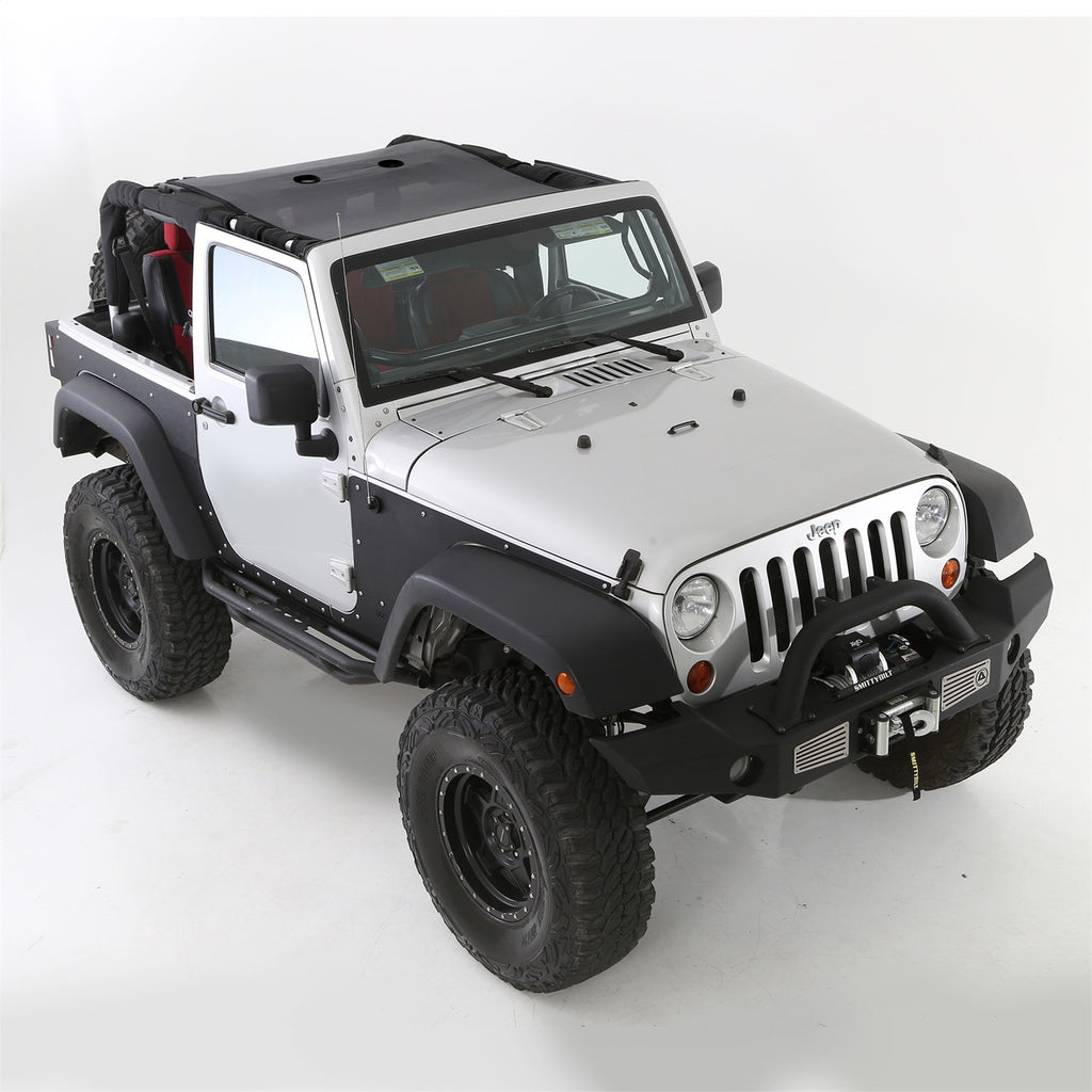 Smittybilt 95100 Cloak Extended Mesh Top Fits 07-18 Wrangler (JK)