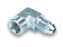 Load image into Gallery viewer, Earls Plumbing 968603ERL 90 Deg. Steel AN to NPT Gauge Head Adapter