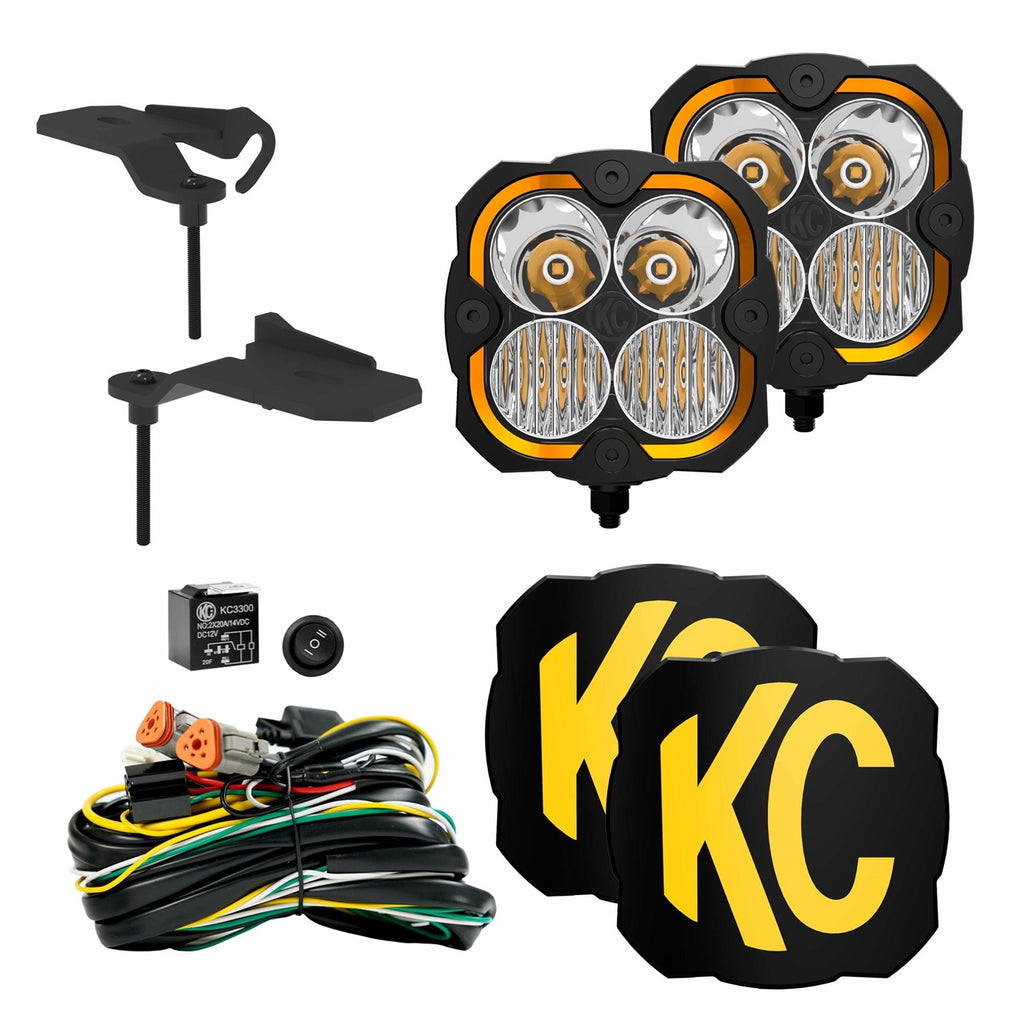 KC HiLites 97165 FLEX ERA 4 LED Light Fits 20-22 Gladiator Wrangler (JL)