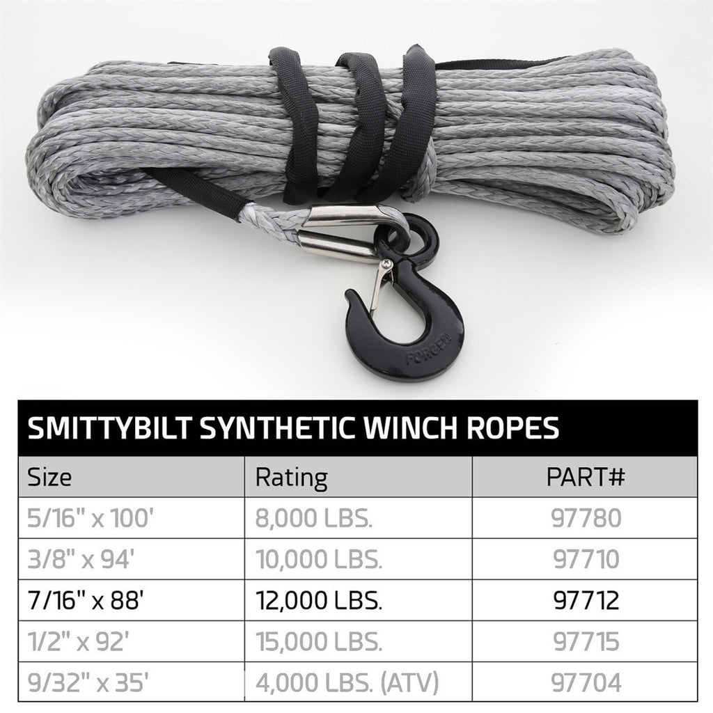 Smittybilt 97712 XRC Synthetic Winch Rope