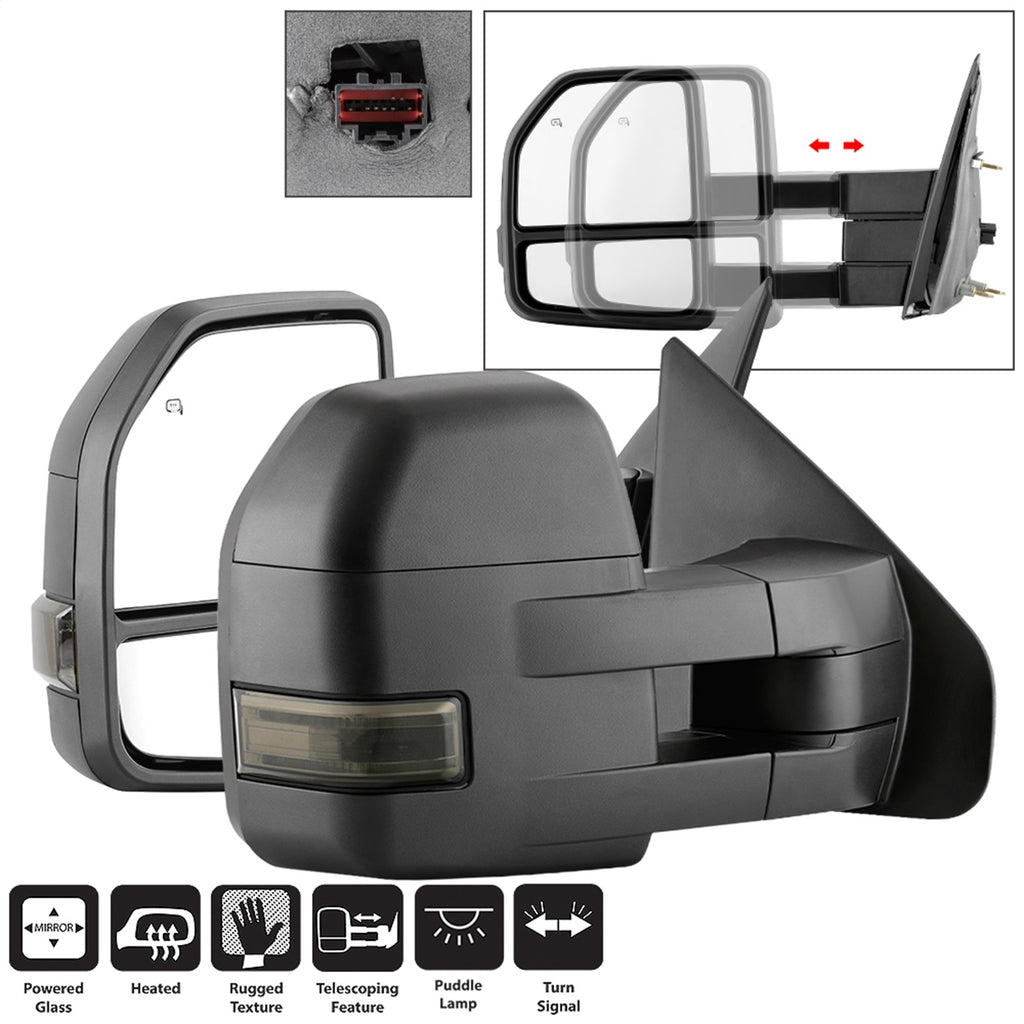 Spyder Auto 9943089 Power Heated LED Signal Telescoping Mirrors