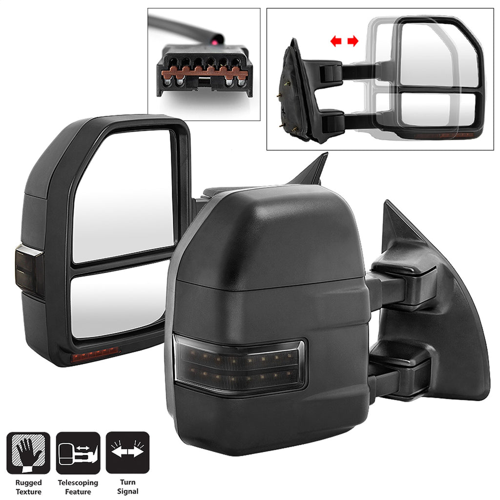 Spyder Auto 9943140 Manual Sequential LED Signal Telescoping Mirrors