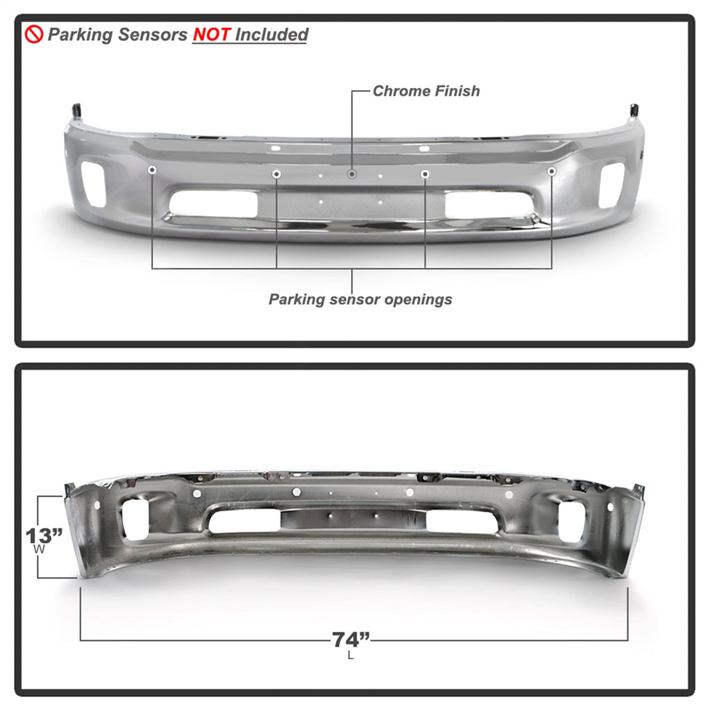 Spyder Auto 9948497 Front Bumper Fits 14-18 1500