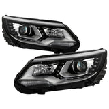Spyder Auto 9948527 DRL LED Projector Headlights Fits 12-17 Tiguan