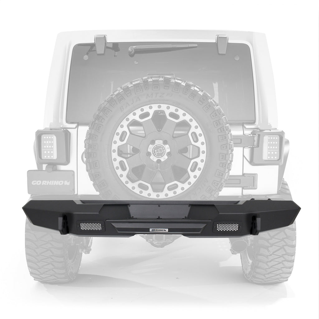 Go Rhino 27215T Trailline Rear Straight Bumper Fits 07-18 Wrangler (JK)