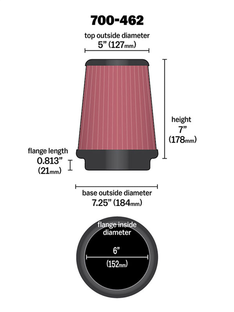 Airaid 700-462 Universal Air Filter