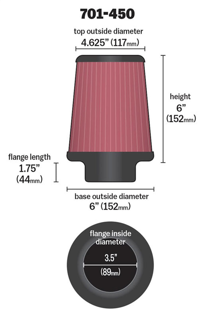 Airaid 701-450 Universal Air Filter