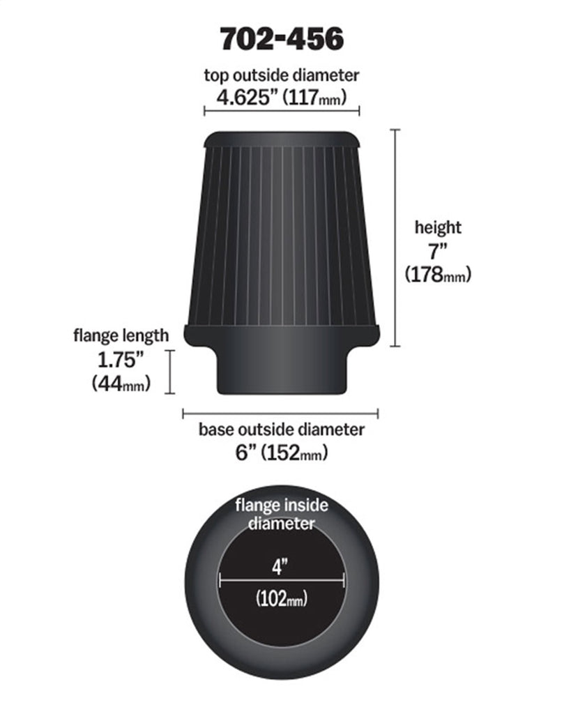 Airaid 702-456 Universal Air Filter