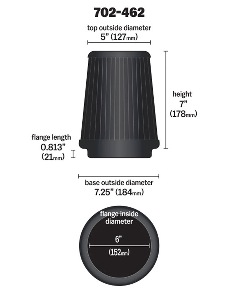 Airaid 702-462 Universal Air Filter