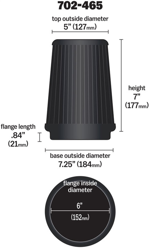 Airaid 702-465 Universal Air Filter