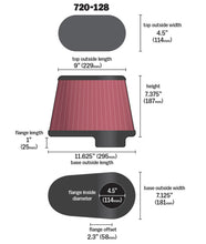 Load image into Gallery viewer, Airaid 720-128 Universal Air Filter