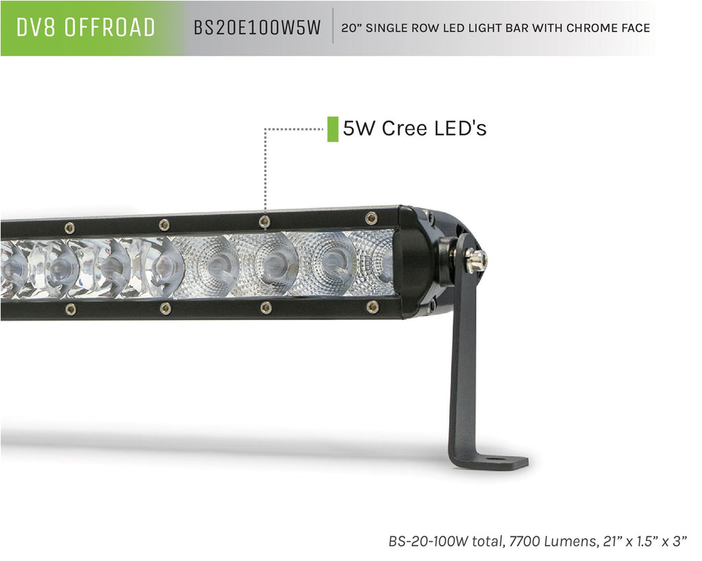 DV8 Offroad BS20E100W5W LED Light Bar