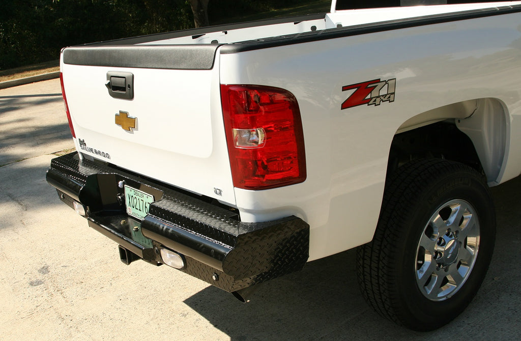 Fab Fours CH08-T1450-1 Black Steel Ranch Rear Bumper