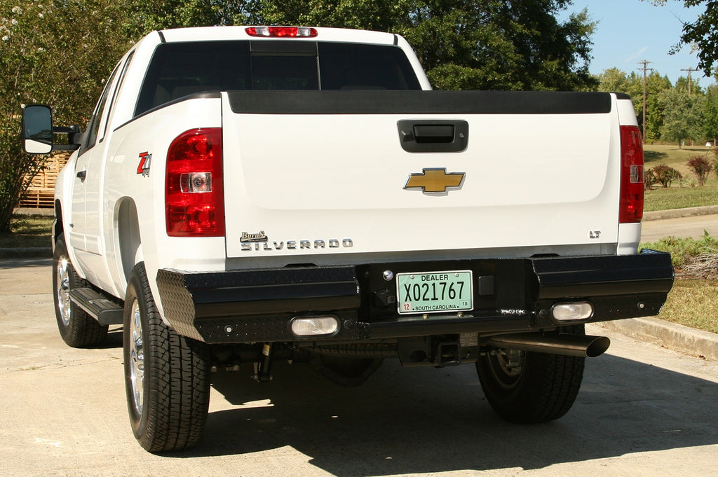 Fab Fours CH08-T1450-1 Black Steel Ranch Rear Bumper