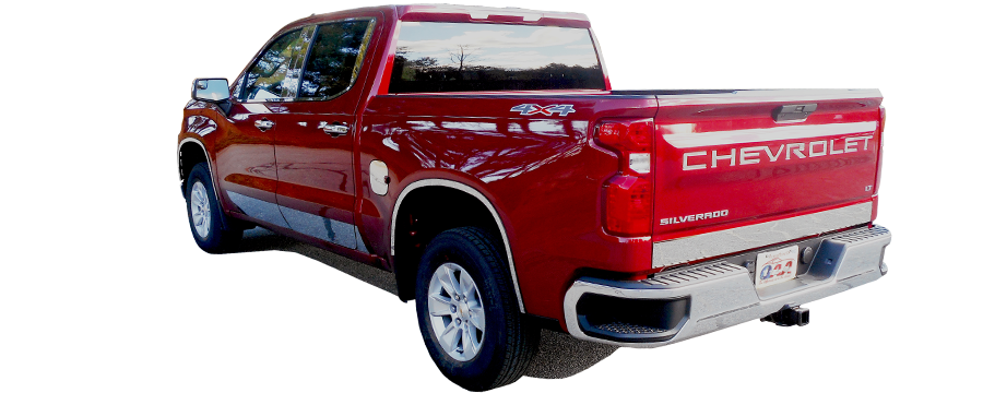 QAA AT59176 Polished Body Trim 8Pc Fits 19-23 Silverado Double Cab