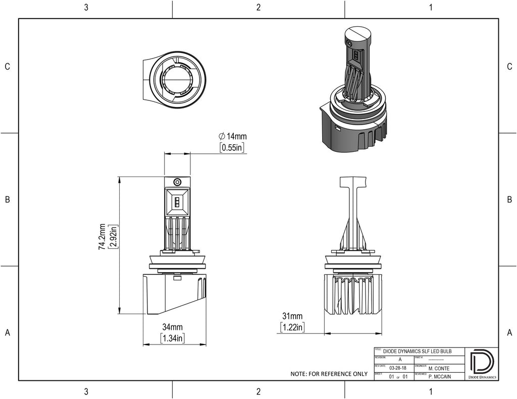 Diode Dynamics DD0287P Cool White Bulbs