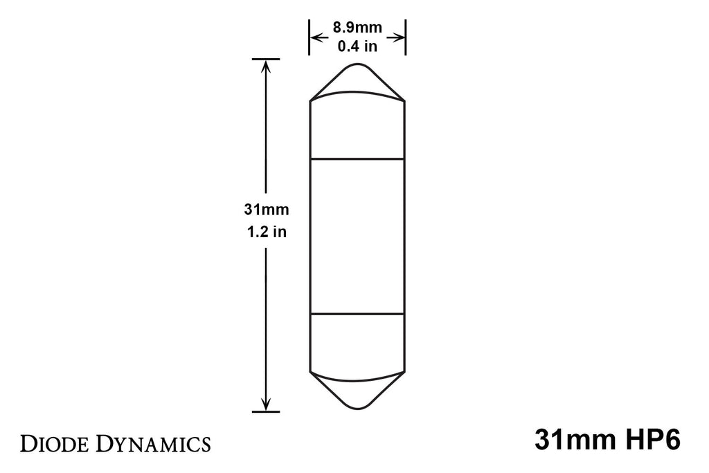 Diode Dynamics DD0299P HP6 Cool White Bulbs