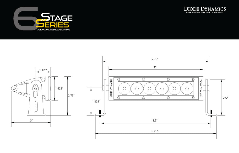 Diode Dynamics DD5036P Amber LED Light Bars