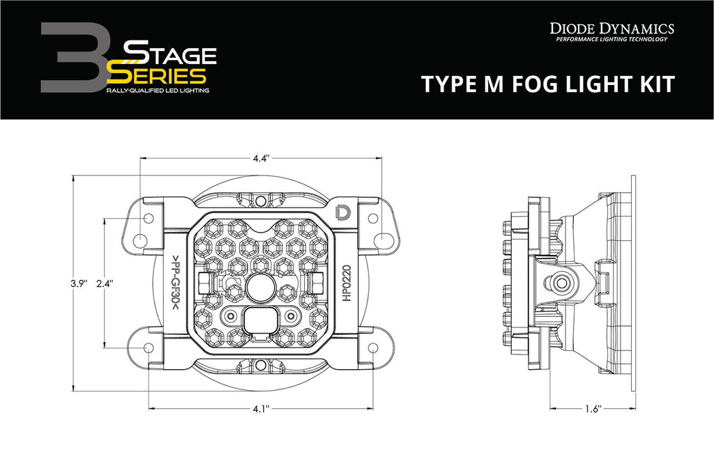 Diode Dynamics DD6195 Yellow LED Light Pods