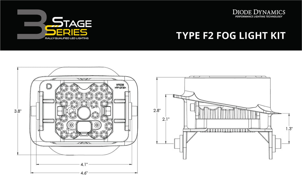 Diode Dynamics DD6240 Yellow Fog Lights